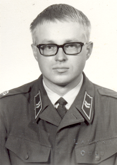 Pertti Rautio in the army, 1967